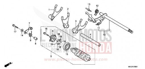 GEAR SHIFT DRUM VT750CSC de 2012